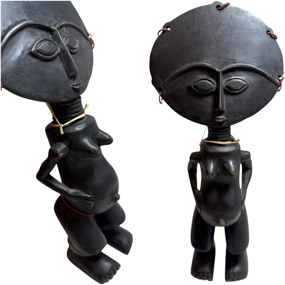 Authentic Hand-Carved Akuaba Fertility Doll - Ashanti Tribe, Ghana
